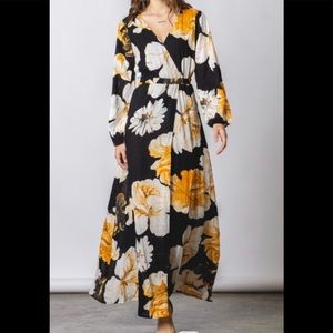 Flower Print Maxi Dress